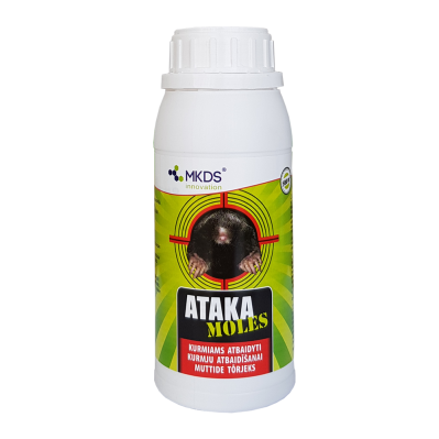 Ataka moles, repelentas kurmiams atbaidyti, 500 ml